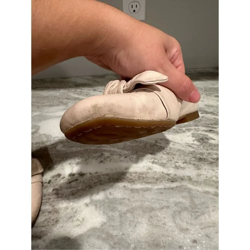 Born KHELK22 Blush Link Bow Flats Shoes Size 7.5